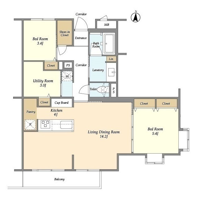 ＲＥＳＴＡ目黒 302号室の間取り図